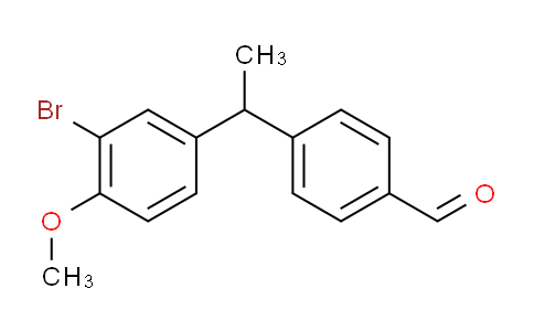 4-(1-(3-bromo-4-methoxyphenyl)ethyl)benzaldehyde
