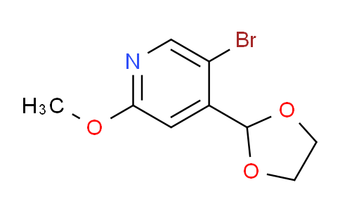 5-bromo-4-(1,3-dioxolan-2-yl)-2-methoxypyridine