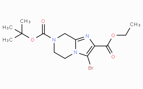 7-Tert-butyl 2-ethyl 3-bromo-5,6-dihydroimidazo[1,2-a]pyrazine-2,7(8H)-dicarboxylate