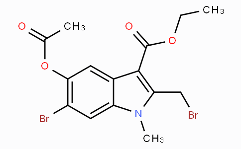 Ethyl 5-acetoxy-6-bromo-2-(bromomethyl)-1-methyl-1H-indole-3-carboxylate