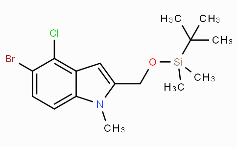 5-Bromo-2-((tert-butyldimethylsilyloxy)methyl)-4-chloro-1-methyl-1H-indole