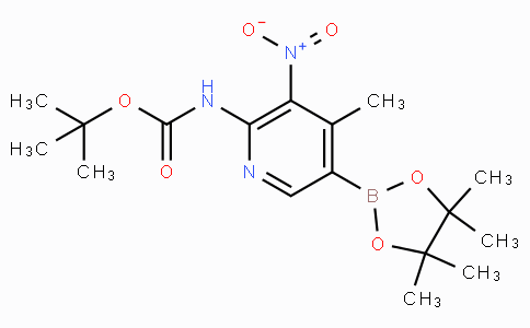 6-叔丁氧基羰基氨基-5-硝基-4-甲基吡啶-3-硼酸频哪醇酯