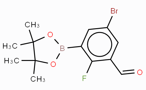 5-Bromo-2-fluoro-3-formylphenylboronic acid, pinacol ester