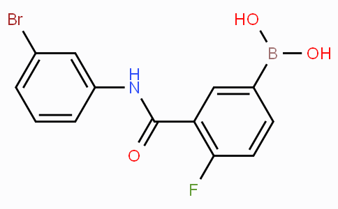 3-（3-溴苯基氨基甲酰基）-4-氟苯基硼酸