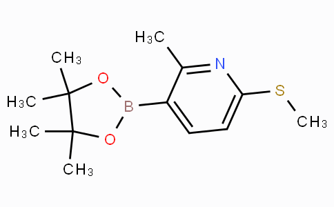 2-Methyl-6-(methylthio)-3-(4,4,5,5-tetramethyl-1,3,2-dioxaborolan-2-yl)pyridine