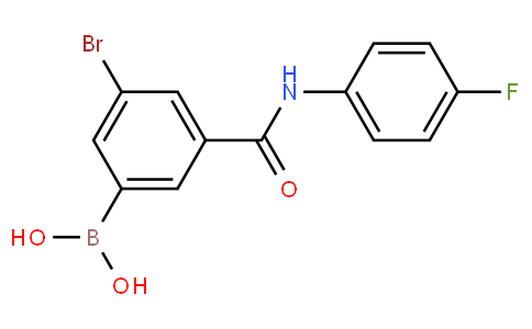 5-Bromo-3-(4-fluorophenyl)aminocarbonylphenylboronic acid