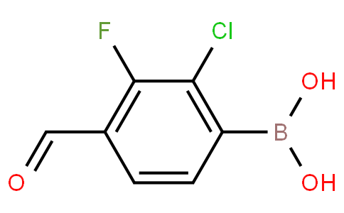 2-Chloro-3-fluoro-4-formylphenylboronic acid
