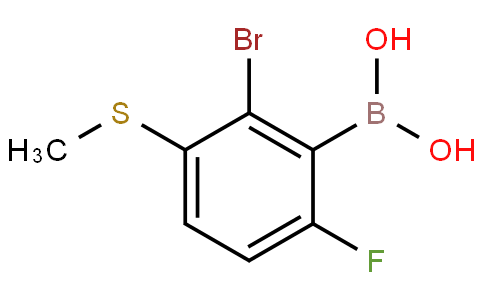 2-Bromo-6-fluoro-3-(methylthio)phenylboronic acid