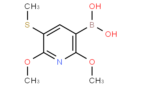 2,6-Dimethoxy-3-methylsulfanylpyridine-5-boronic acid