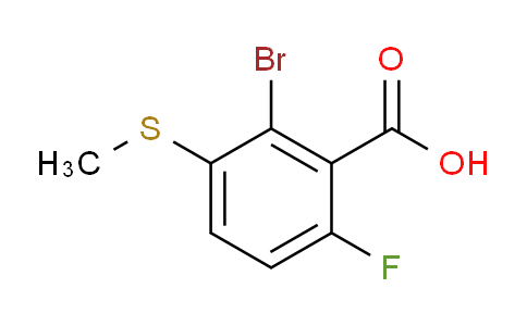 2-Bromo-6-fluoro-3-(methylsulfanyl)benzoic acid