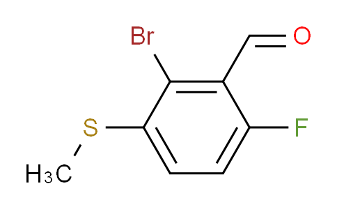 2-Bromo-6-fluoro-3-(methylthio)benzaldehyde