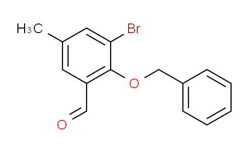 3-Bromo-5-methyl-2-(phenylmethoxy)benzaldehyde