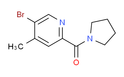 5-Bromo-4-methyl-2-(pyrrolidin-1-ylcarbonyl)pyridine