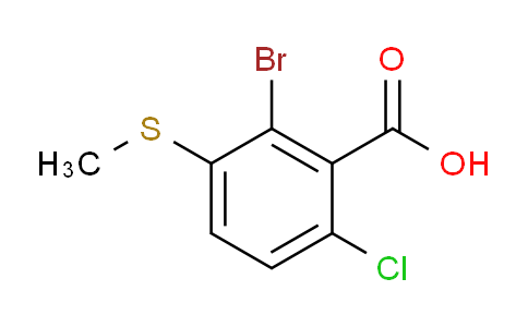 2-Bromo-6-chloro-3-(methylthio)benzoic acid