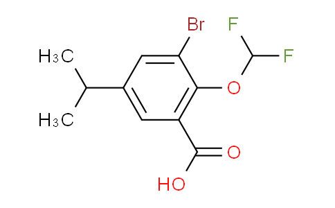 3-Bromo-2-(difluoromethoxy)-5-isopropylbenzoic acid