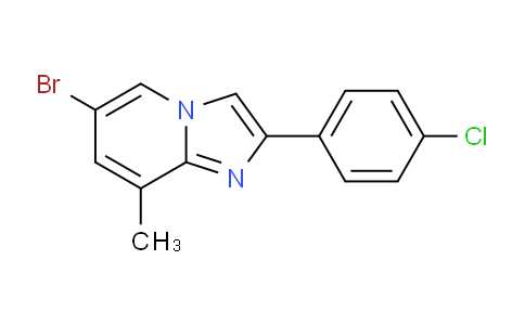 6-溴-2-(4-氯苯基)-8-甲基咪唑并[1,2-A]吡啶