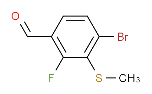 4-Bromo-2-fluoro-3-(methylthio)benzaldehyde