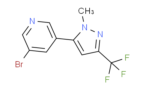 3-bromo-5-(1-methyl-3-(trifluoromethyl)-1H-pyrazol-5-yl)pyridine