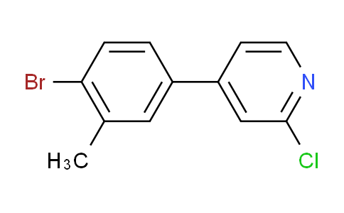 4-(4-Bromo-3-methylphenyl)-2-chloropyridine