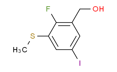 (2-Fluoro-5-iodo-3-(methylthio)phenyl)methanol