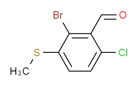 2-Bromo-6-chloro-3-(methylthio)benzaldehyde